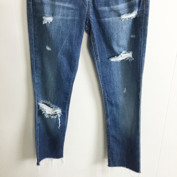 Joe’s Distressed Jeans Cropped Pants Size 24 The Skinny - Picture 3 of 6
